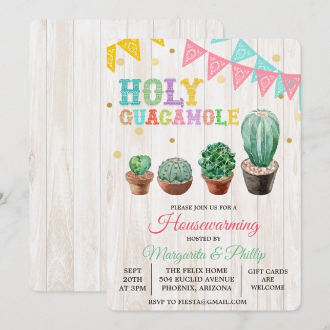 Invitación de inauguración de la casa del cactus H (Anverso / Reverso)