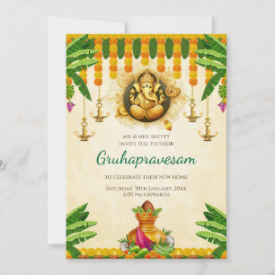 Invitación de inauguración de la casa Telugu invit