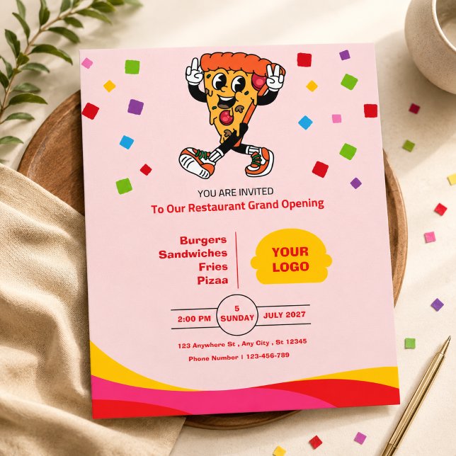 Invitación de inauguración del restaurante (Subido por el creador)