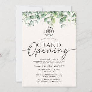 Invitación de inauguración elegante minimalista