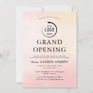Invitación de inauguración elegante minimalista