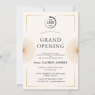 Invitación de inauguración elegante minimalista