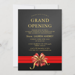 Invitación de inauguración elegante minimalista