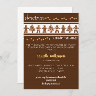 Invitación de intercambio de cookies a Navidades d