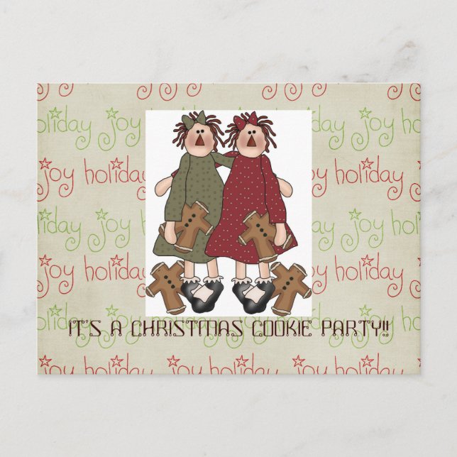 invitación de intercambio de cookies de los navida (Anverso)