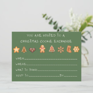 Invitación de intercambio de cookies de navidades