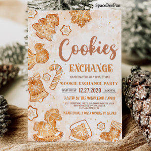 Invitación de intercambio de cookies de navidades