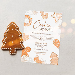 Invitación de intercambio de cookies de vacaciones