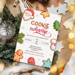 Invitación de intercambio de cookies de vacaciones