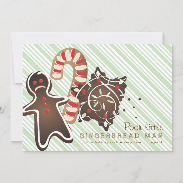 Invitación de intercambio de cookies de vacaciones (Anverso)