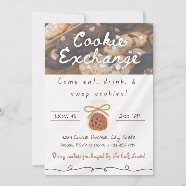 Invitación de Intercambio de Galletas (Anverso)