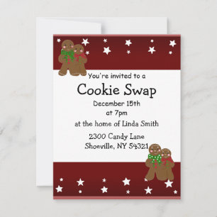 Invitación de intercambio de galletas de Navidad