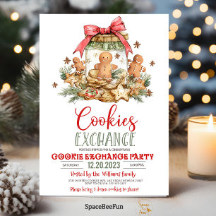 Invitación de intercambio de galletas de Navidad C