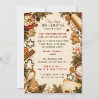 Invitación de Intercambio de Galletas de Navidad V