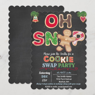 Invitación de intercambio de galletas de vacacione