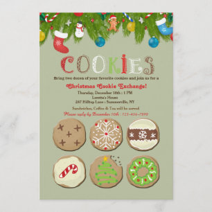 Invitación de Intercambio de Galletas Navideñas