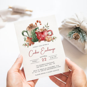 Invitación de intercambio de galletas navideñas