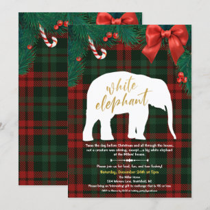 Invitación de intercambio de regalos de elefante b