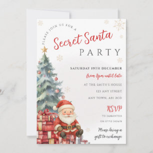 Invitación de intercambio de regalos de Navidad de