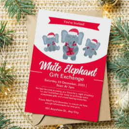 Invitación de intercambio de regalos para elefante