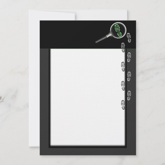 Invitación de investigador de escena del crimen (Anverso)