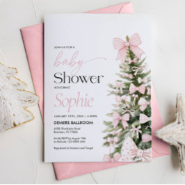Invitación de invierno a Baby Shower, Bow Baby Sho