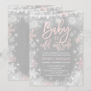 Invitación de invierno a Baby Shower ducha de invi