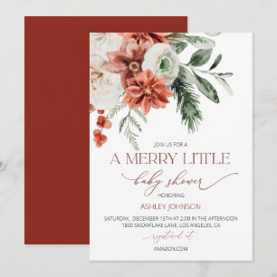 Invitación de invierno a Baby Shower, ducha de Nav
