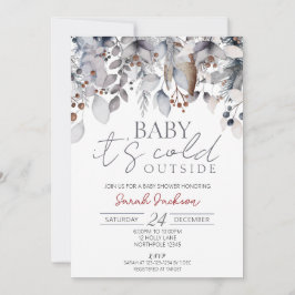 Invitación de invierno a Baby Shower, hace frío af