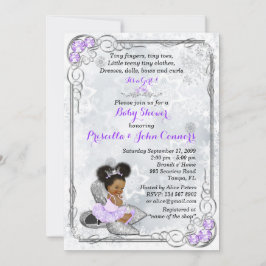 Invitación de invierno a Baby Shower, niña bebé, m