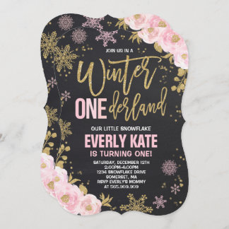 Invitación de invierno a un cumpleaños en un país