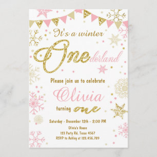 Invitación de invierno al cumpleaños de Omniéderla