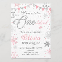 Invitación de invierno al cumpleaños de Onederland