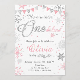 Invitación de invierno al cumpleaños de Onederland