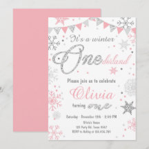 Invitación de invierno al cumpleaños de Onederland