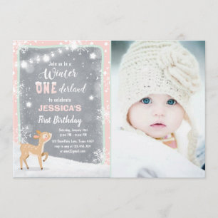 Invitación de invierno al cumpleaños de Onederland