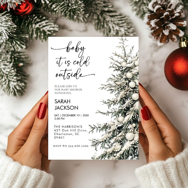 Invitación de invierno Baby Shower, bebé, hace frí (Subido por el creador)