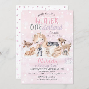 Invitación de invierno chica a Australia Copos de 