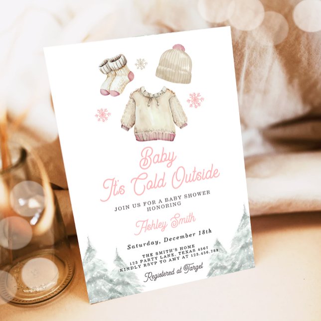 Invitación de invierno de Baby Shower a Chica exte (Subido por el creador)