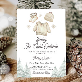 Invitación de invierno de Baby Shower a que haga f