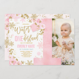 Invitación de invierno de cumpleaños de ONEderland