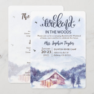 Invitación de invierno de fin de semana en los bos