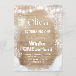 Invitación de invierno por el cumpleaños de Oneder