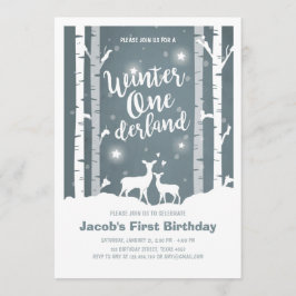 Invitación de invierno por el cumpleaños de Oneder