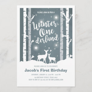 Invitación de invierno por el cumpleaños de Oneder