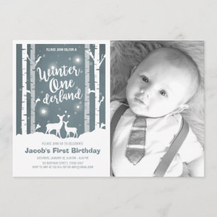 Invitación de invierno por el cumpleaños de Oneder