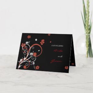 Invitación de invitación a bodas de espirales y fl