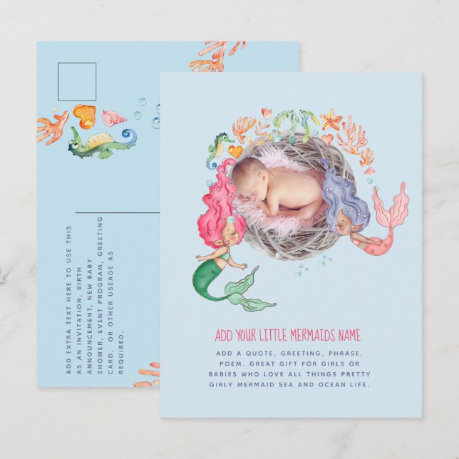 Invitación de invitación a FOTO personalizada de M (Anverso / Reverso)