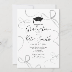 Invitación de invitación a graduación de Bow