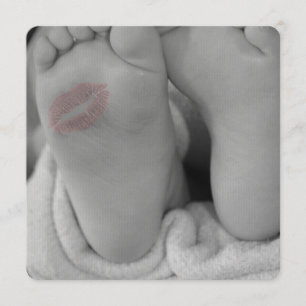 Invitación de invitación a la ducha de huellas de